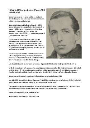 A preview of a PDF biography for Watson, Samuel Miles MacKenzie